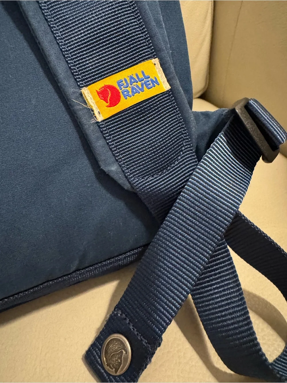 Fjallraven Deep Blue zip-Top Canvas Backpack/Tote